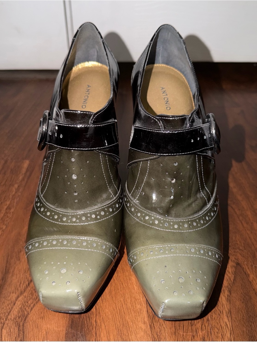 Antonio Melani ombre patent leather booties